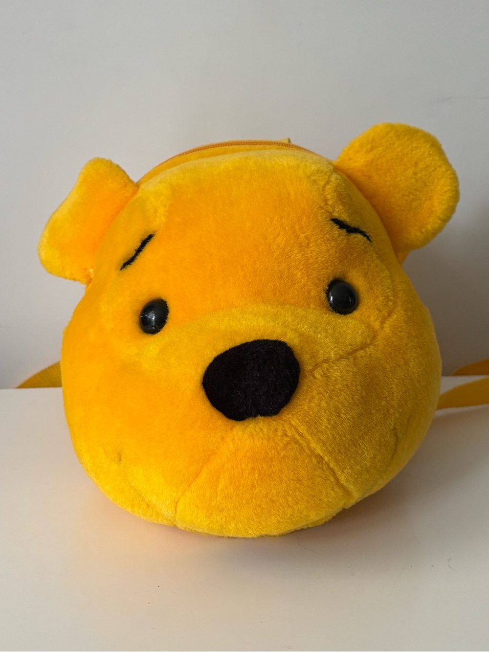 VTG Winnie the Pooh Adult Plush Backpack Yellow Disney Shoulder Bag Great Cond
